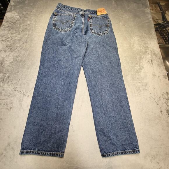 Levis 550 Jeans Mens 33x30 Blue Relaxed Fit Tapered Leg Zip Fly Denim Classic - Picture 11 of 12
